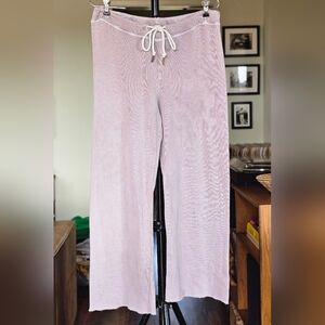 THE GREAT. Light Pink Wide Leg Pants